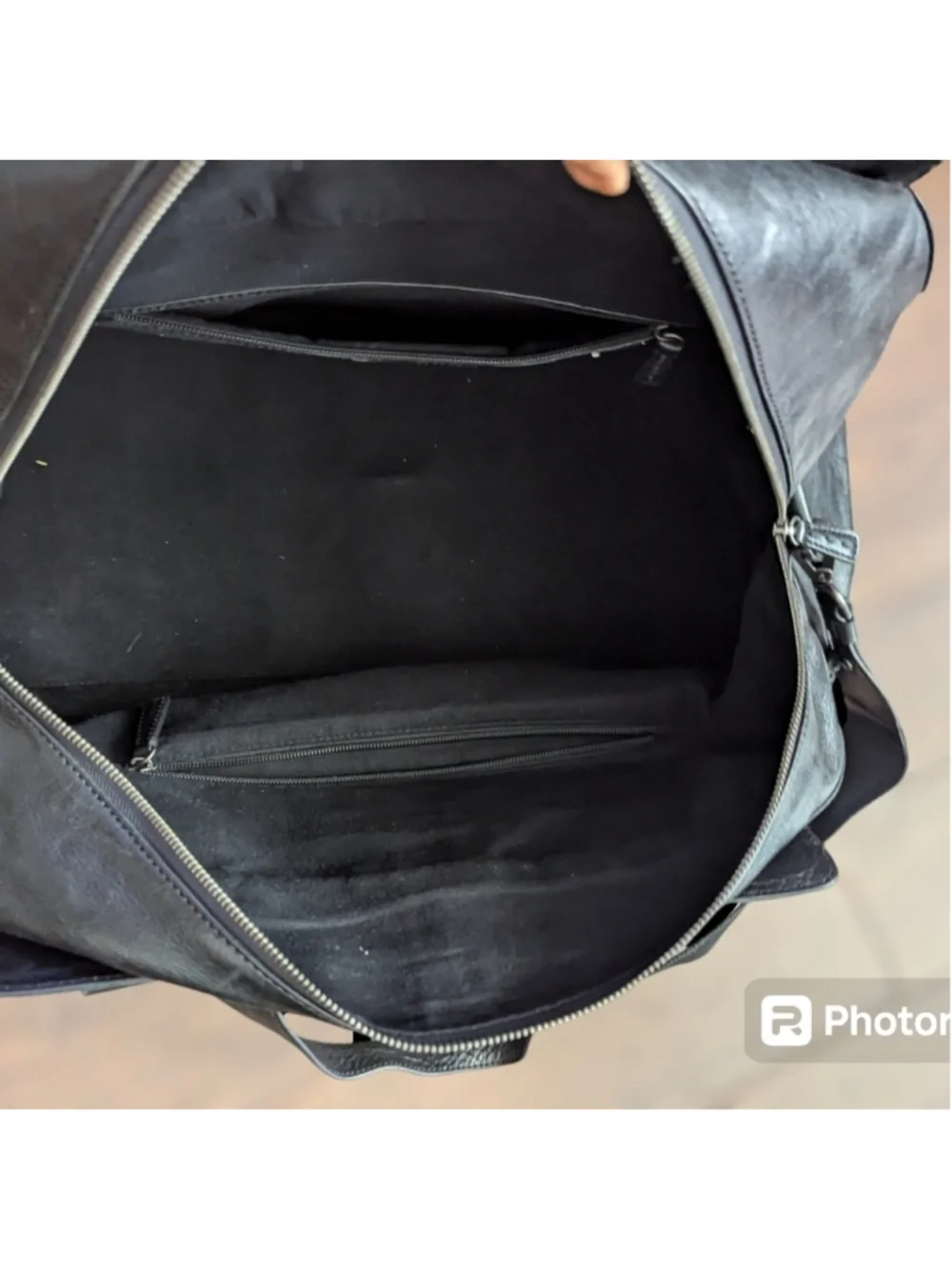 2×HP. Fossil Brand Leather Duffle Bag